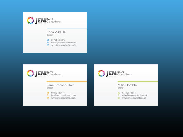Business Card Design - JEM Retail Consultants