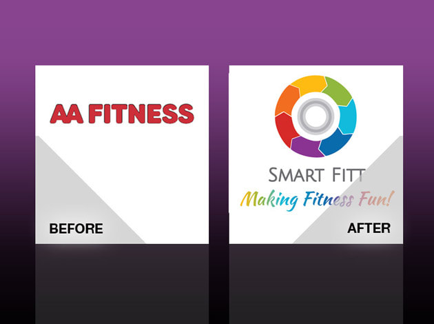 Logo Re-design - From AA Fitness to Smart Fitt